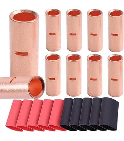 thumbnail image 2 of TEMCo 2/0 AWG Butt Splice Connectors – Tin Plated Copper, Uninsulated, 10-Pack 2 of 2