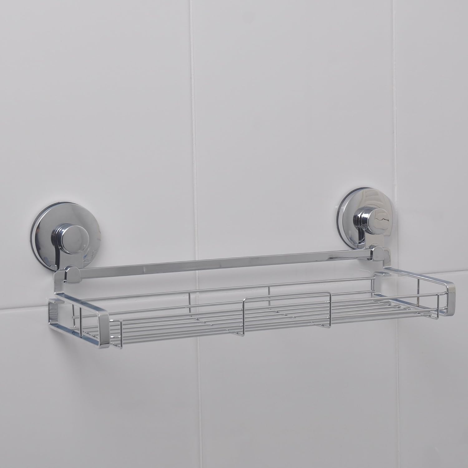 Everloc Solutions Chrome Suction Cup Shower Caddy 67004