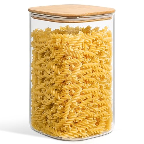 KTMAMA Gallon Glass Jar with Bamboo Lid, Glass Food Storage