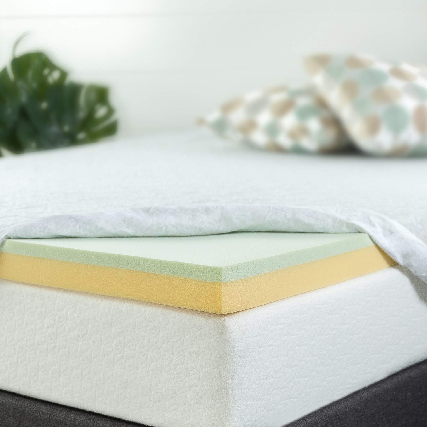 Buy ZINUS 4 Inch Green Tea Memory Foam Mattress Topper / Pressure
