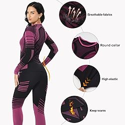 MEETWEE Thermal Underwear for Women, Long Johns Ski