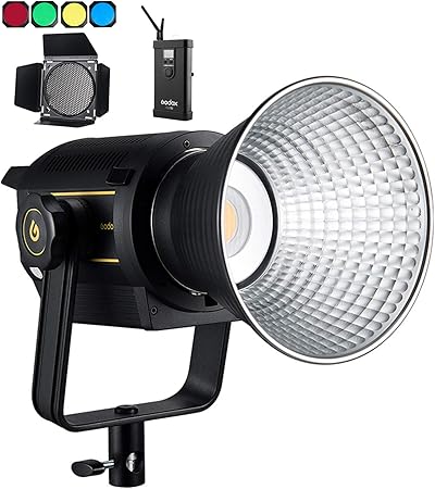 Amazon Co Jp Godox Vl150 Ledビデオライト 150w Led撮影灯 5600k Cri96 Tlci95 0 100 調光可能 優れた放熱性 Bowensマウント 6グループ16チャンネル 04バーンドア同梱 カメラ