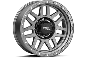 RockTrix RT110 18 inch Wheel 8x165.1 8x6.5 Compatible with Dodge Ram 2500 (1994-2024), 18x9 (-12 Offset, 4.5 Backspace), Gunmetal, Also fits Chevrolet GMC 2500 3500