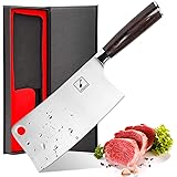 Imarku Cleaver Knife 7 Inch German High Carbon Stainless Steel Chopper Knife for Home Kitchen and Restaurant with Comfotable 