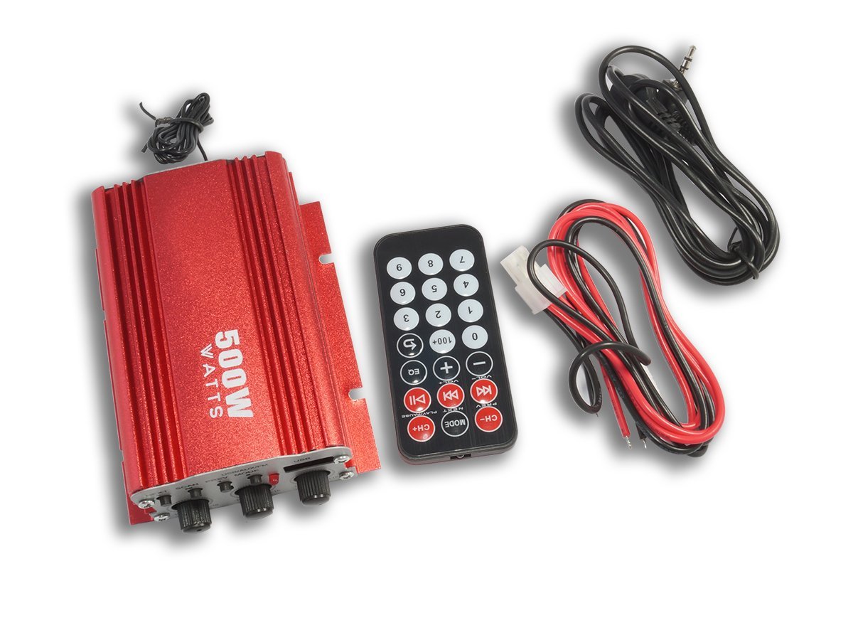 MA-700 2 Channel 500W USB AUX FM MP3 Car Audio Amplifier with remote controller