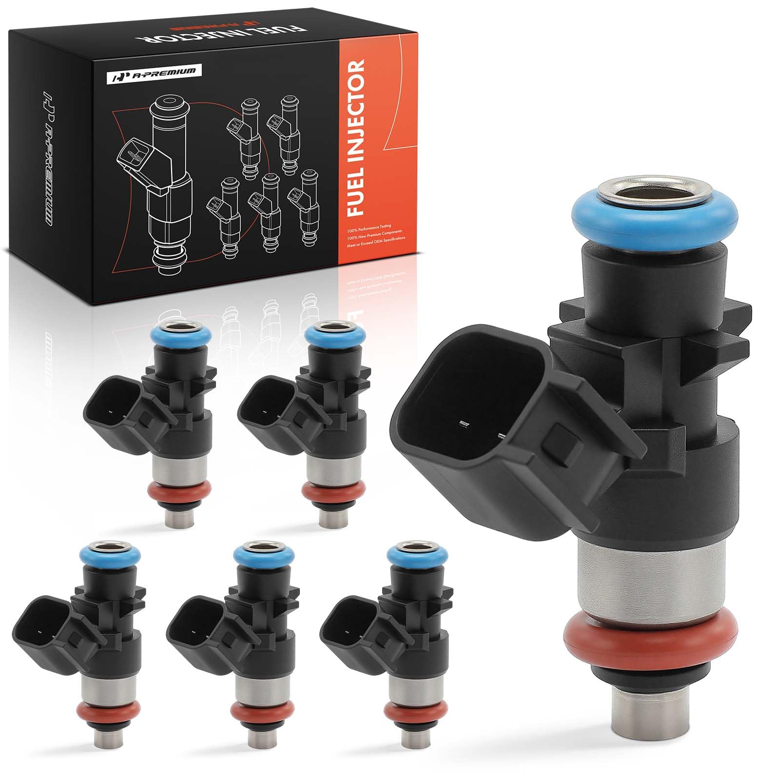 Photo 1 of A-Premium 4 Holes Fuel Injectors 0280158233 Compatible with Jeep Grand Cherokee, Wrangler & Dodge Challenger, Charger, Durango, Grand Caravan, Journey & Chrysler Town & Country & Volkswagen, 3.6L
