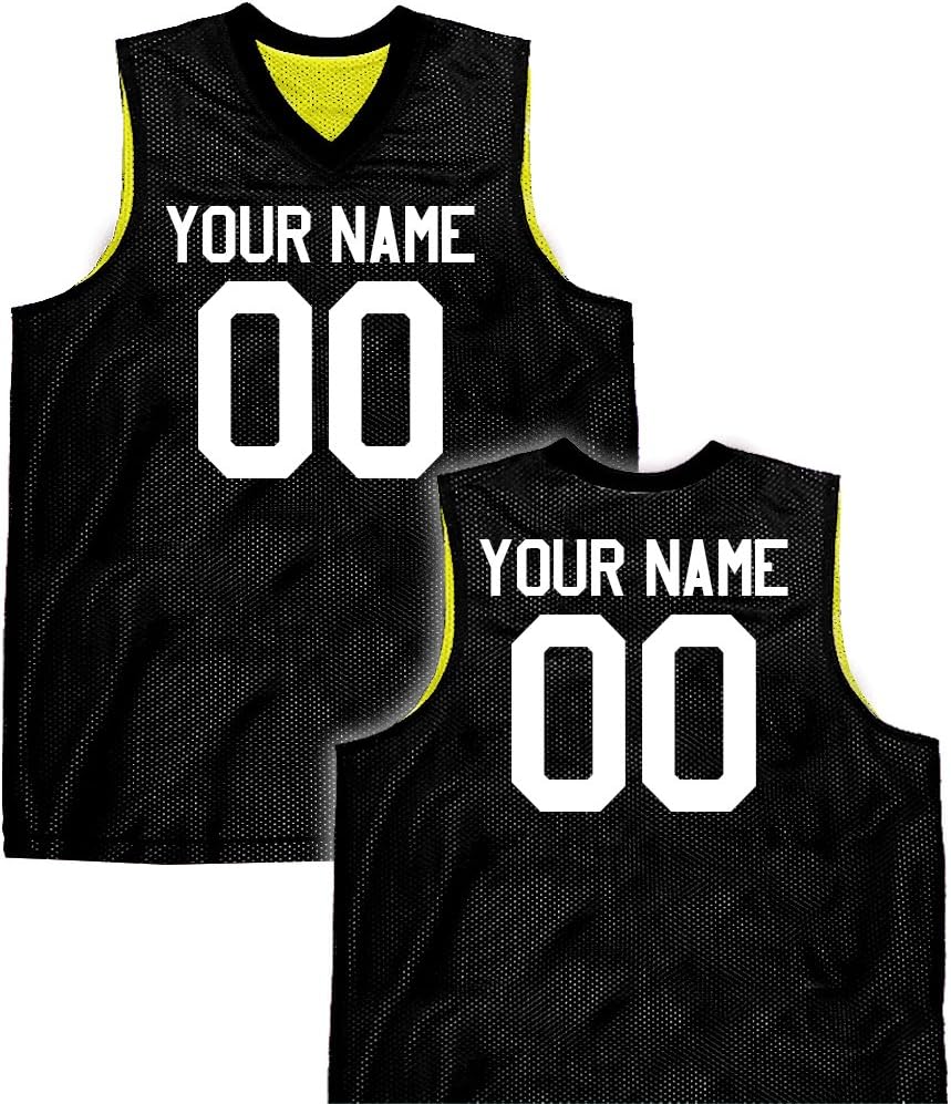 Hardkor Sports Fadeaway Reversible Custom Basketball Jersey Youth Small in Black & gold