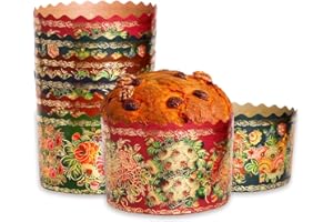 15oz Kulich Mold Easter Bread Paper Mold Paska |12 pcs| Easter Bread Forms - Panettone Paper Baking Molds Universal - Brown D