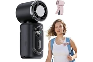 Mini Portable Handheld Clip Fan, 3-in-1 Rechargeable 3000mAh Battery, 5 Gear Wind, Rotatable 180 degrees with Clip for Campin