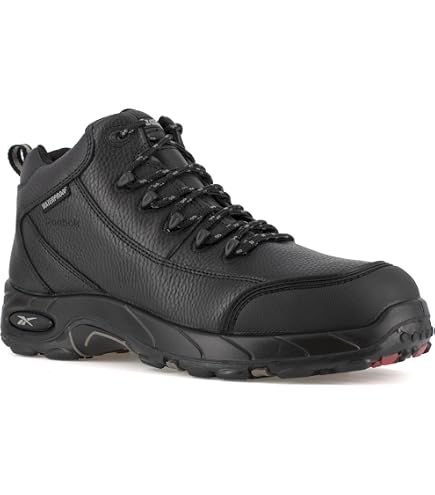 REEBOK BB4500 WORK MEN\'S HIGH TOP SNEAKER BLACK/RED BOOTS RB4132 SIZE‎ 14 NEW Reebok Safety Shoes: BB4500 - IB4132 main image 4