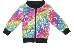 Cilucu Kids Jackets Girls Boys Sequin Zipper Coat Jacket for Toddler Birthday Christmas Clothes