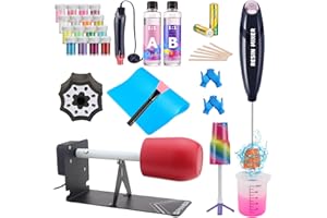 WAQONUY Cup Turner for Crafts Tumbler,Epoxy Resin Glitter Tumbler Full Kits,DIY Cup Turner,Tumbler Turner Spinner Machine Kit with Heat Gun Set for Crafts Epoxy Tumbler