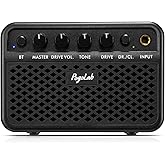 POGOLAB Mini Guitar Amp, 5W Small Portable Electric Guitar Amplifier, Clean & Drive Effects 2 Channels, Rechargeable Bluetooth Speaker with Headphone Jack, for Daily Practice (Black)