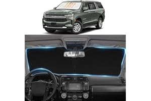 SLOGENTO Windshield Sun Shade Sunshade for 2021-2023 2024 2025 Chevrolet Chevy Suburban Accessories Dual-Layer 240T Reflective Windshield Cover Front Window Protector Sun Visor Blocks UV Rays Keep Car Cooler