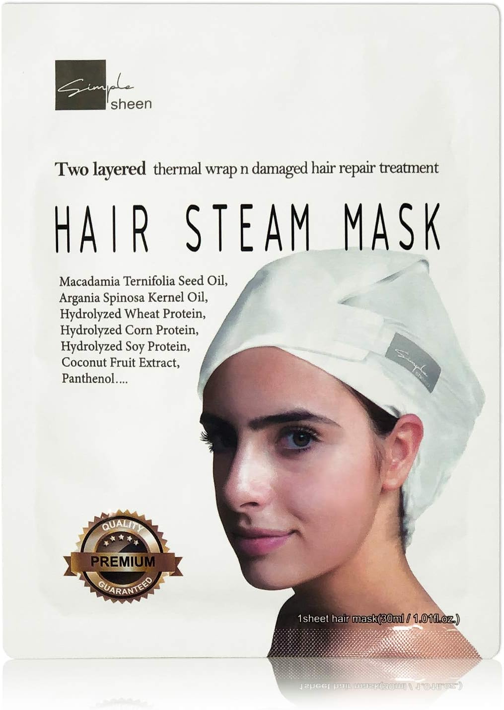 SIMPLESHEEN Hair Mask For Dry Damaged Hair - Repair Mask for Deep Conditioning Treatment - No Dripping Double Layered Keratin Conditioner for Color Treated Hair - Ideal For All Hair Types (4 Pack)