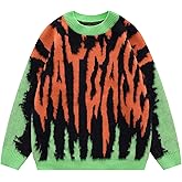 Aelfric Eden Men Tie-dye Sweater Casual Knitted Sweater Unisex Long Sleeve Pullover Sweater