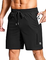 Men's Workout Shorts with Zipper Pockets 7 Inch