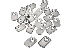 uxcell Slide in T-Nut with Offset Thread, 50Pcs 5/16"-18 304 Stainless Steel T Nuts for T Track Extrusions
