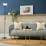 MiniSun Modern Gloss Black 2 Way Floor Lamp Mother Father Child view 5