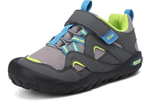 EQW Kids Waterproof Hiking Shoes for Boys & Girls Wide Toe-Box Hike Trekking Trails Shoes