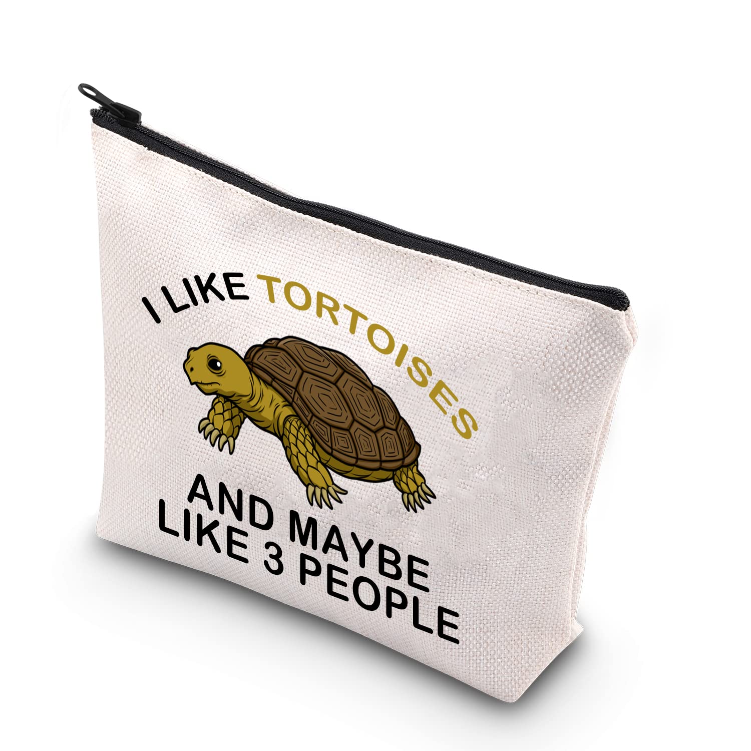 PLITI Tortoise Makeup Bag Tortoise Gifts for Tortoise Lovers Gift I Like Tortoises and Maybe Like 3 People Cute Turtle Gift (I Like TortoisesU)