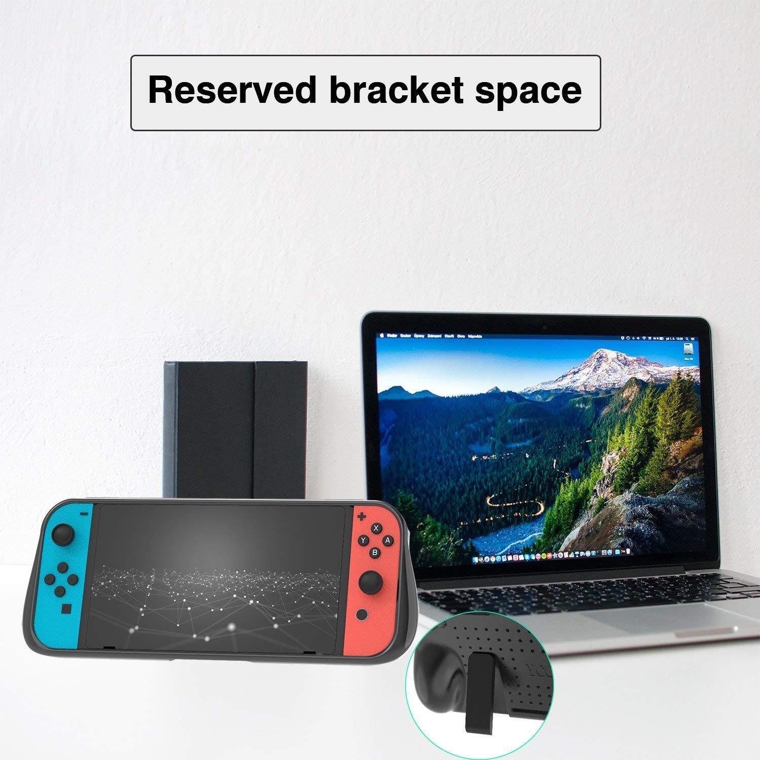 Protective Case for Nintendo Switch 2018，Grip Cover Case with Shock-Absorption and Anti-Scratch Design Soft & Comfortable TPU Case for Nintendo Switch Console (Grey)