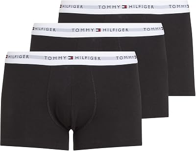 Boxers Lot de 3 Homme avec Ceinture à Motif Logo, Multicolore (Th WHT/Th WHT/Th WHT), S-M