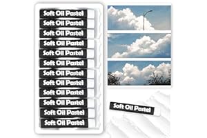 qianshan Soft Oil Pastels Set of 12 Single Colors,Non Toxic,Soft Texture Vibrant and Creamy Oil Crayons Pastels Art Supplies.White