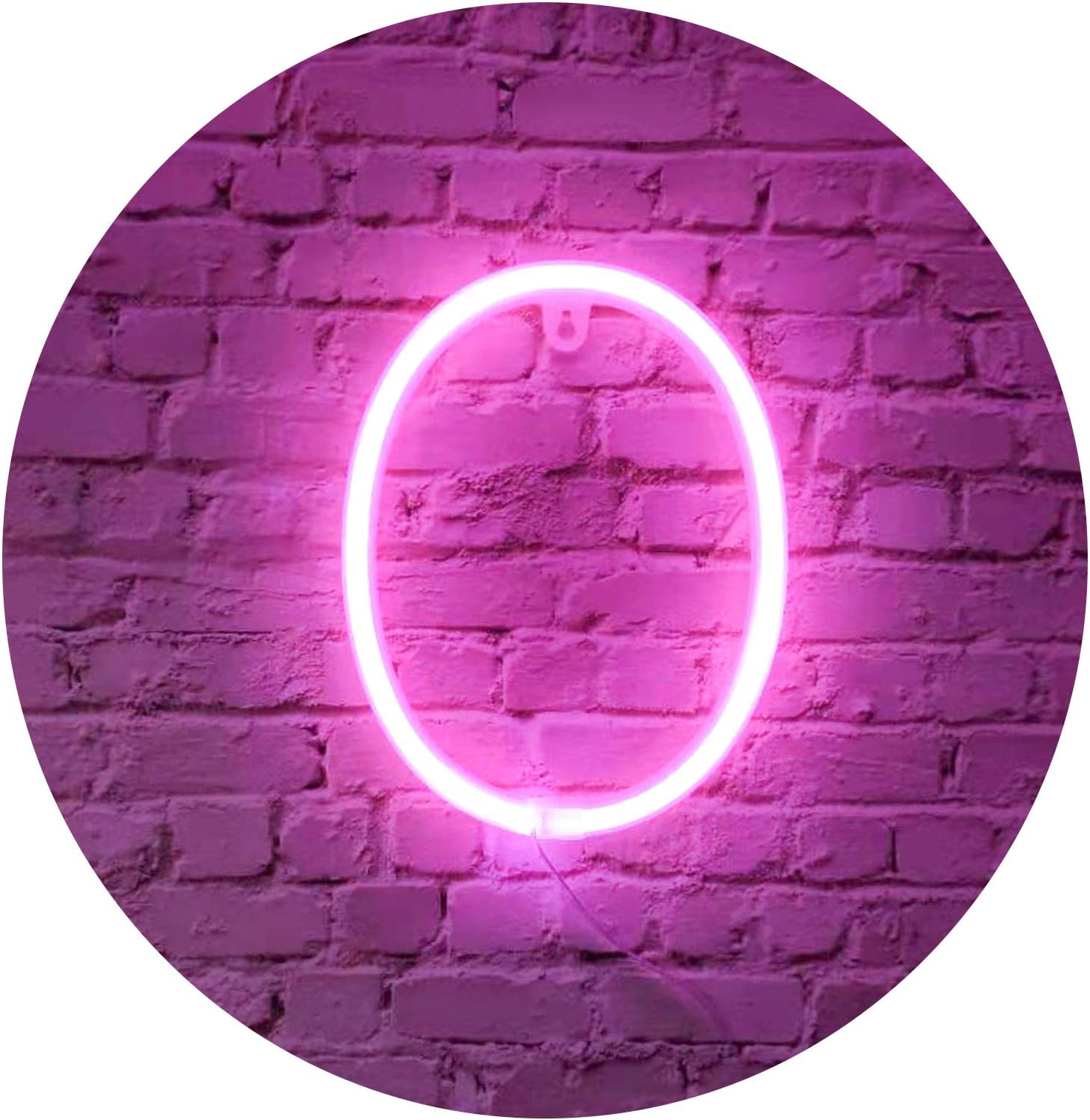 Pink LED Neon Words Lights Up Alphabet Neon Sign Marquee Letter Decor Night Lamp for Birthday,Anniversary,Bar,Christmas,Girls Kids Gifts,Wedding Party (O)