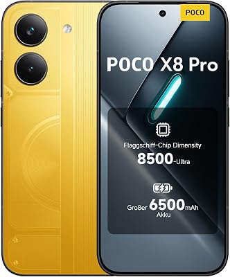 Poco X8 Pro Smartphone 12+512GB, 6500mAh Akku, 50MP Kamera, Gelb