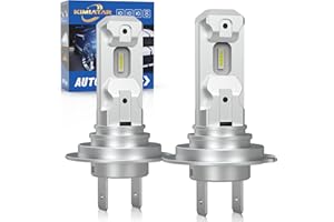 KIMLATAR H7 LED Bulb,Super Bright Upgraded 600% 40000LM Brightness 1:1 Halogen Mini Size H7/H18 Bulbs Fog Lights Easy Install,80000Hrs Long Lifespans Pack of 2