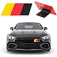 Sylvil 3D Germany Flag Emblem Badge, Fender Bumper German Flag Grill Emblem with L-Shaped Mounting Bracket, Patriotic Germany Flag Badge Metal Sticker for Vehicles, Car Accessories (Style 1)