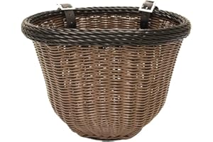 Colorbasket Adult Front Handlebar Bike Basket, All Weather, Water Resistant, Adjustable Leather Straps