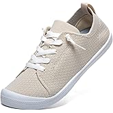 Tifimuca Women’s Low top Pull On Arch Support Loafer, Soft Comfort Casual Barefoot Walking Shoes,Breathable Stretchy Mesh Lightweight Non-Slip Fashion Sneakers