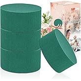 SupKing 4Pcs Floral Foam Round 3.2" Green Wet Dry Flower Foam Blocks Florist Plant Foam for Artificial and Fresh Flower Arran