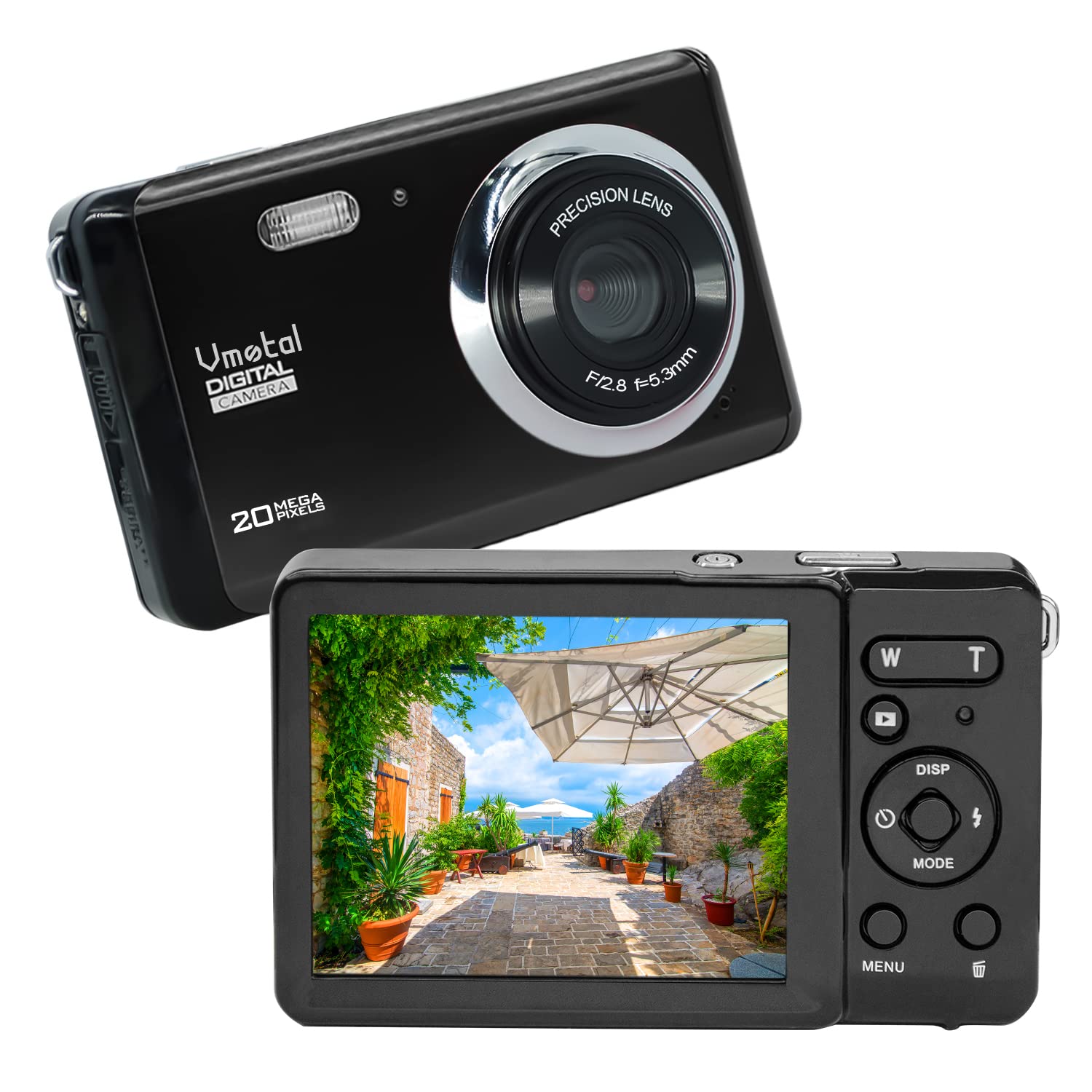 Digital Camera, FHD 1080P Camera, Digital Point and Shoot Camera, Anti-Shake Vlogging Camera for YouTube, Compact Portable Small Camera for Boys Girls Kids Student Children Teen Elderly