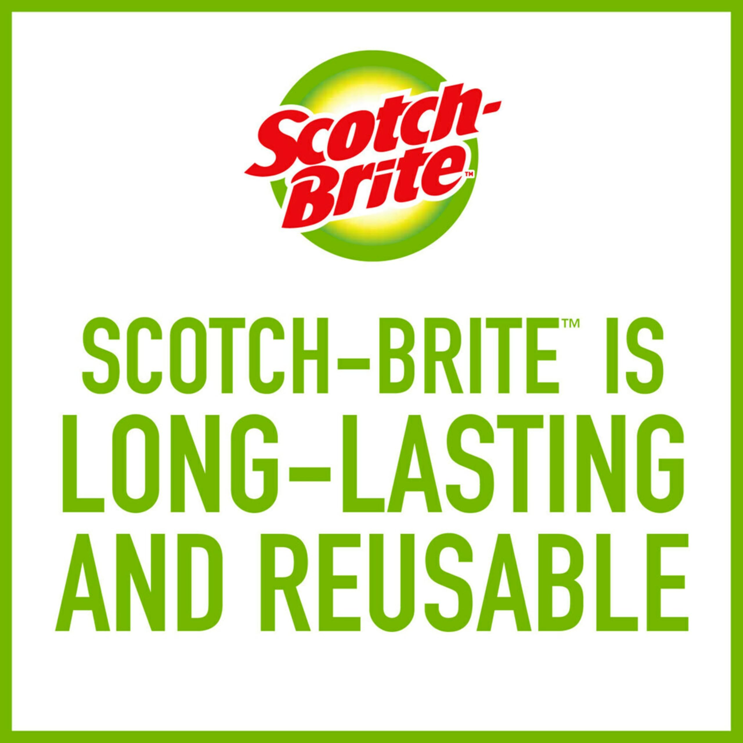 Scotch-Brite Handy Brush, Small and Durable Dish Brush with Handle for Scrubbing Hard-to-Reach Cookware, Tubs, Sinks, Car Tires, and More without Scratching, Antimicrobial, and Rinses Clean