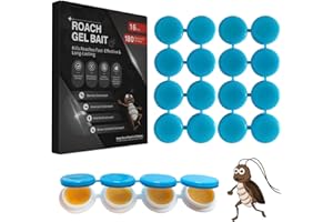 FLODTEEK 16 Pack Cockroach Gel Bait, Highly Effective Roach Gel Bait Indoor Infestation Solution, Fast Acting Cockroach Killer Indoor Home Kitchen Use, Easy to Apply & No Mess Roach Bait, Long-Lasting