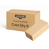 UNGER Commercial Soot Master Sponge for Heavy Duty Cleaning 6-Pack SP060 | Removes smoke, and dirt from windows, walls, surfaces; Water, chemicals not required; Can be cut to desired dimensions