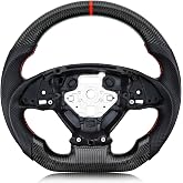 VOONKE Real Carbon Fiber Steering Wheel For Chevrolet Corvette C7 2014-2019 D-shaped Nappa Perforated Leather Flat-bottom Steering Wheel