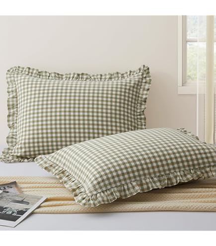 Amazon.com: VHC Brands Pine Grove Plaid King Sham, Green, 21x38