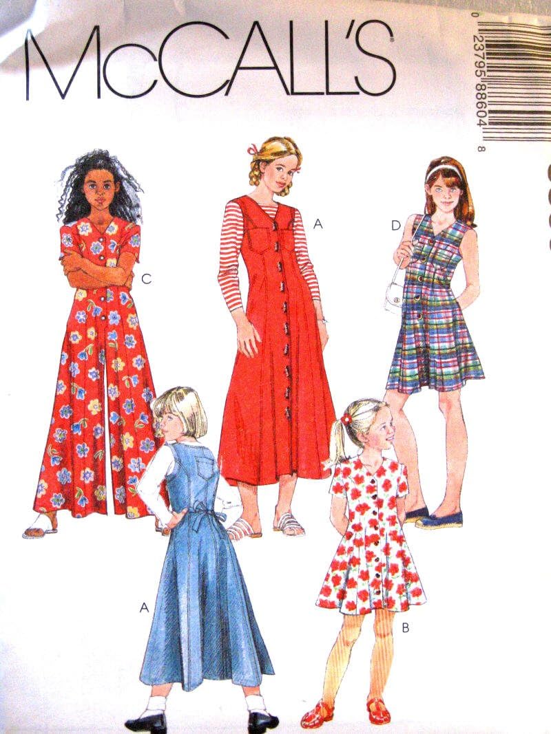 McCall's Sewing Pattern 8860 Girls' Dress & Jumpsuit, CJ (10-12-14)