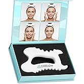 COZLOW Ceramic Gua Sha Massage Tool for Face & Body - Premium Muscle Scraping Tool for Lymphatic Drainage & Fascia Massage - Trigger Point Massager for Body Sculpting & Contouring - Style A