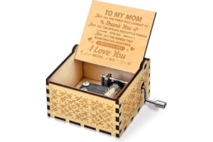 Likeny Mothers Day for Mom Gifts from Daughter Son Gifts for Mom from Daughter Mom Gifts for Mothers Day Birthday Best Mama Gifts Mother Gifts Hand Crank Music Box