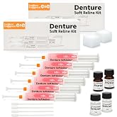 E&amp;E Fast Set Pro Denture Soft Reline Kit for Upper &amp; Lower Dentures, 2-Pack | Denture Soft Reline Kit for Upper &amp; Lower Dentures. 1-Minute Working Time, 2-Minute Setting Time, At-Home Relining