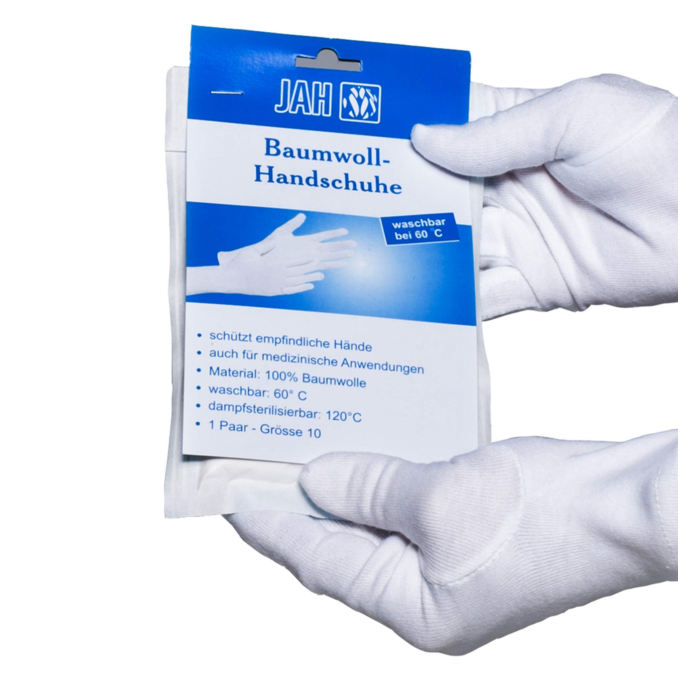 JAH Knitted Cotton/Polyamide Gloves with PVC Grip Dots – Non-Slip Grip for Warehouse, Assembly & Shipping