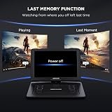 DBPOWER 17.9 Portable DVD Player 15.6 Swivel Screen 6H Battery USB SD TV view 5