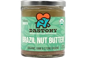 Dastony Organic Raw Brazil Nut Butter, 8 oz | Only One Ingredient | Vegan, Paleo and Keto Friendly, Non GMO, Gluten-free - Pack of 1