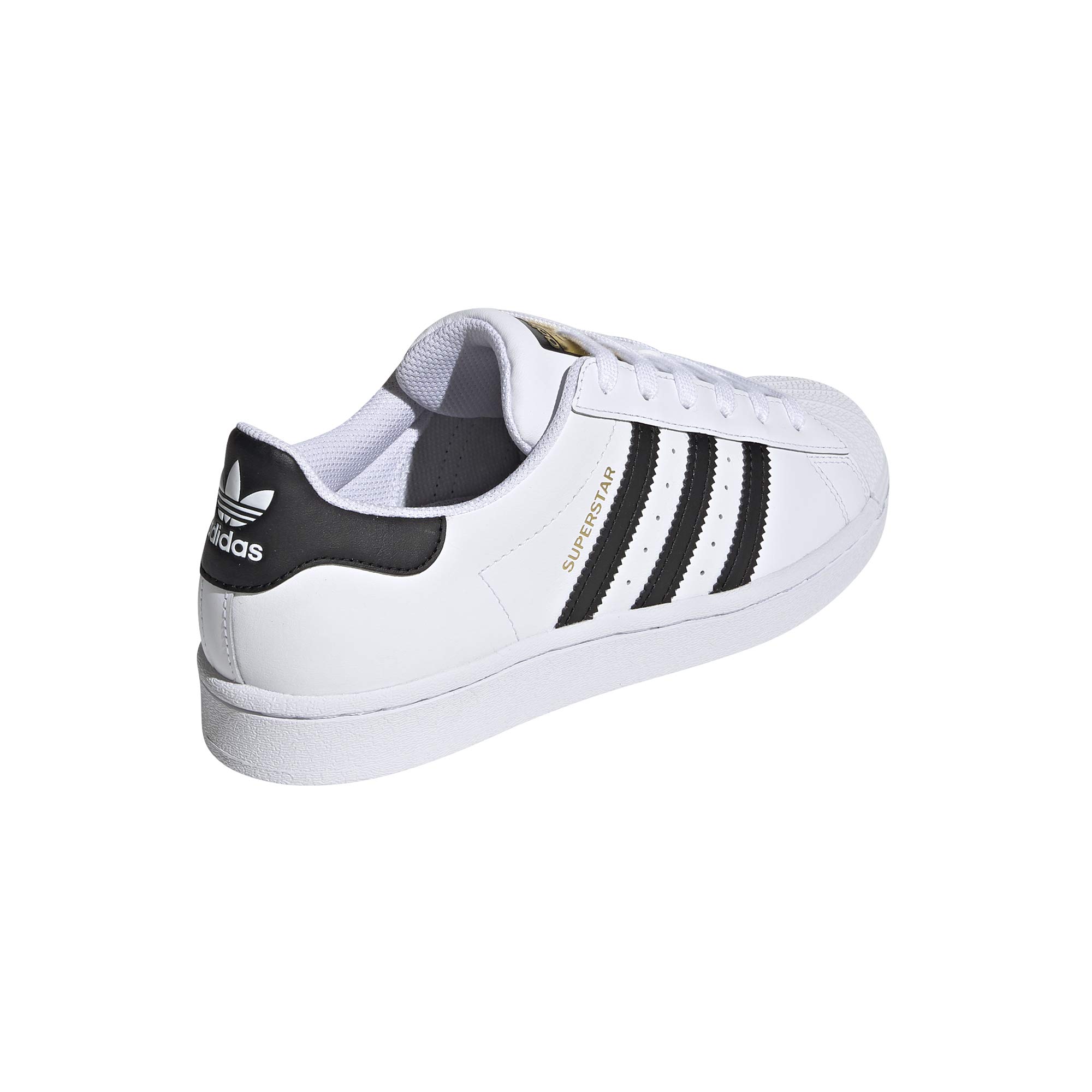 adidas Women's Superstar Sneaker, White/Black/White, 5