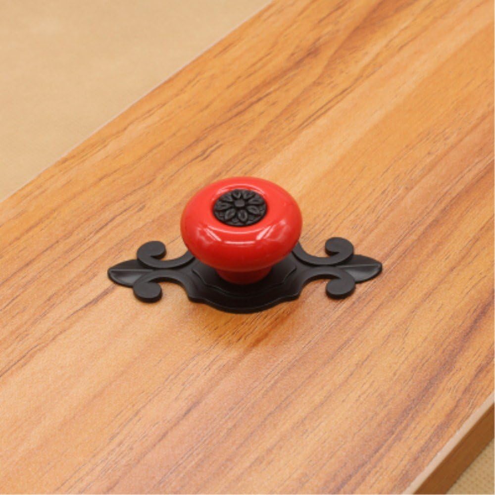 5pcs/set 74X32mm Black (Red) Exquisite Ceramic knobs and Pull Handle Knob for Cupboard